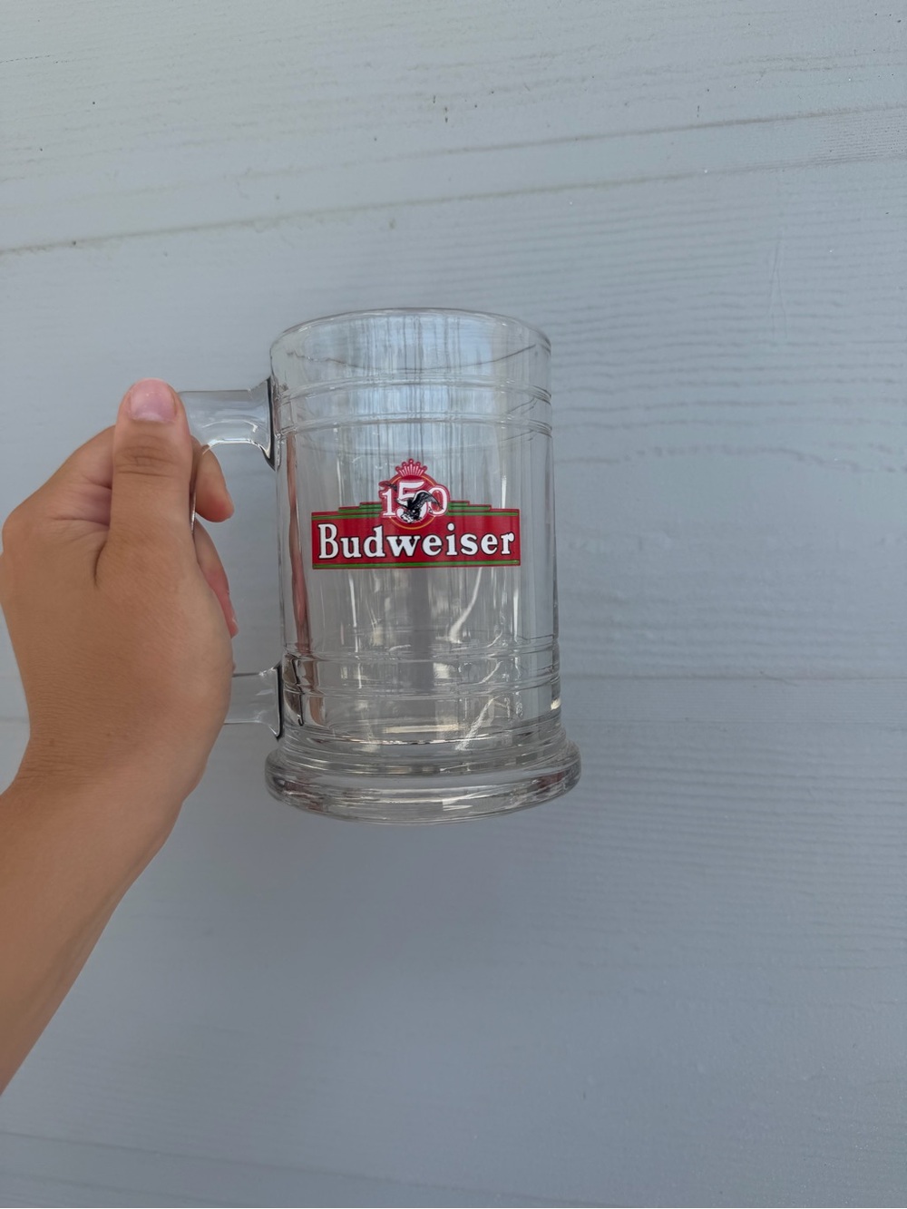 Budweiser Beer 150 Years Glass Beer Mug 15oz